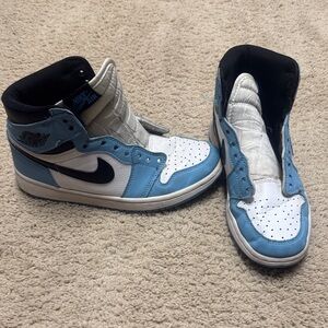 Nike Air Jordan Blue and White High-Tops